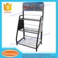 Promotional exhibition metal baskets lubricant oil display stand